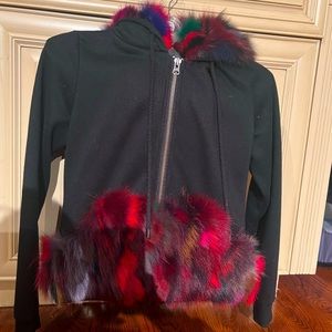JOCELYN real fur zip up jacket.
